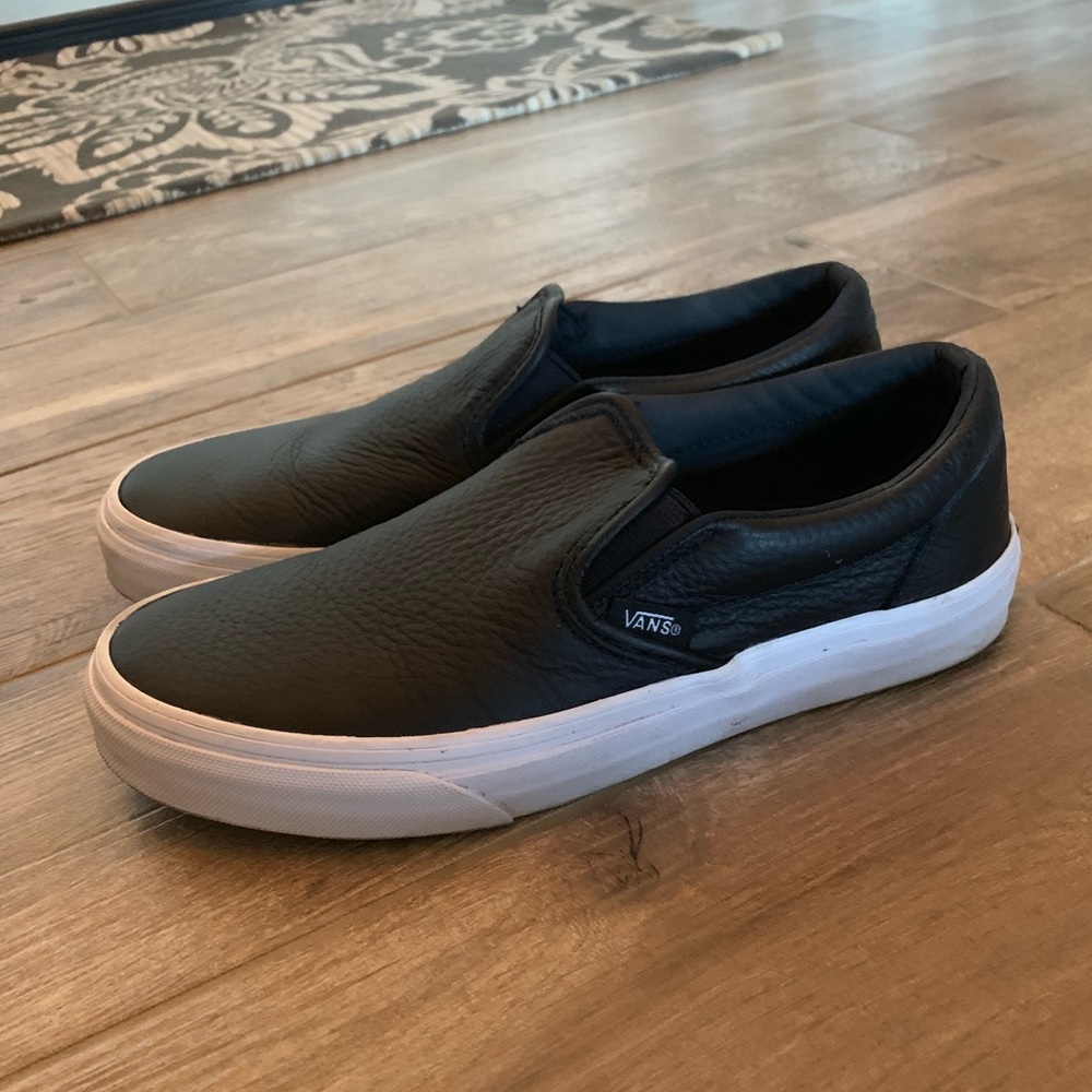Vans leather slip-on’s